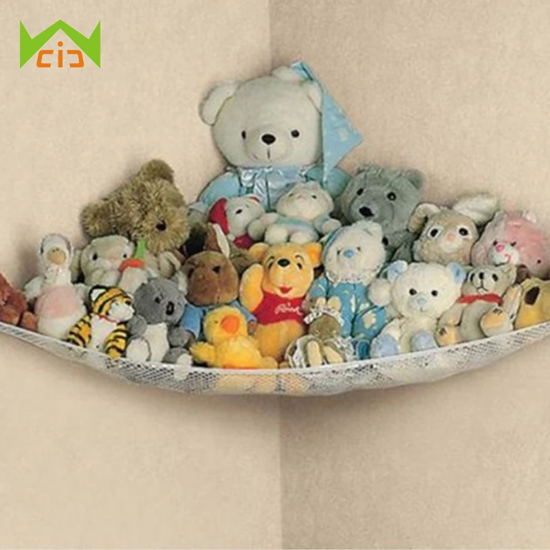 WCIC ألعاب أطفال المنظم الزاوية محشوة اللعب أرجوحة صافي شبكة حقيبة ألعاب أطفال لعبة أرجوحة شنقا الالتصاق مخزن كبير حقيبة