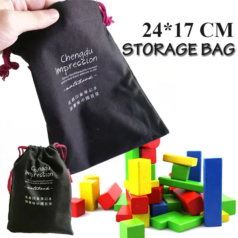 

24*17cm toy Building block pellet Storage Toy finishing gift Thicken Cotton and linen Not easy to tear