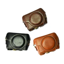 PU Leather Camera Case For Sony RX100 RX100 II III RX100 IV V RX100 VI Camera Bag Cover With Strap PU Leather Camera Case For Sony RX100 RX100 II III RX100 IV V RX100 VI Camera Bag Cover With Strap