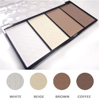 

High Quality Makeup Professional 4 Colors Matte Bronzer Highlighter Powder Contour Palette Cheek V Face Decorate Free Shipping