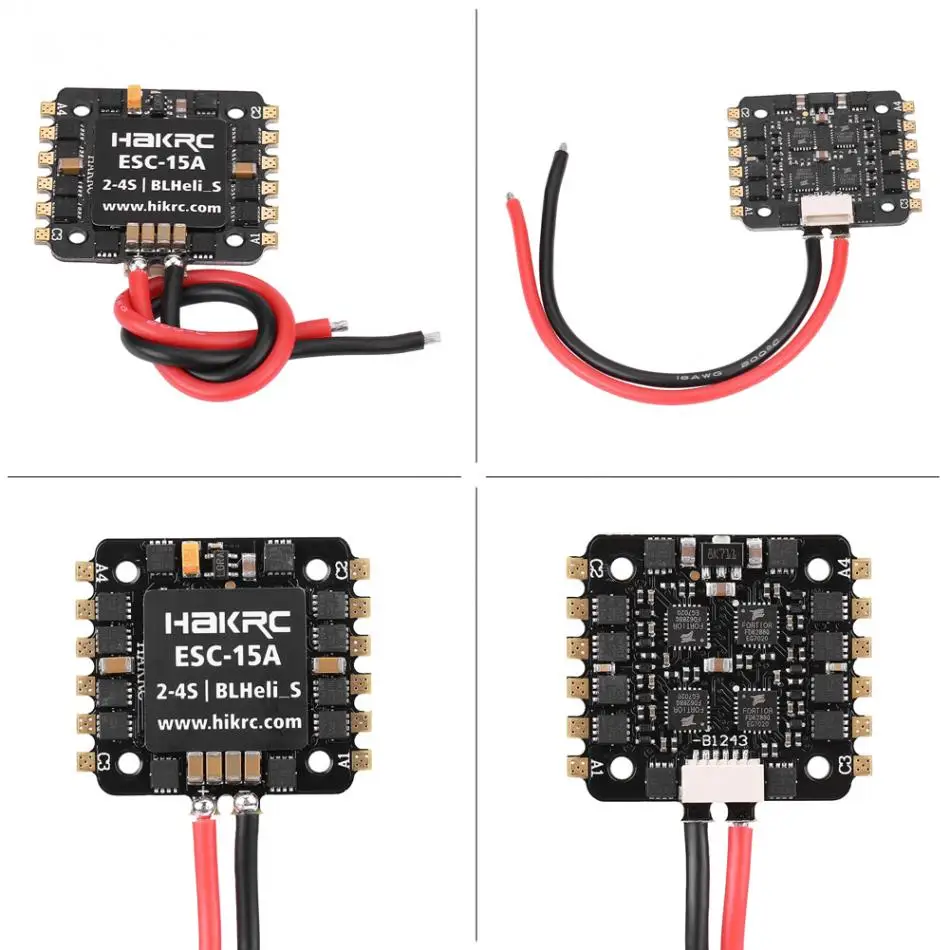 HAKRC 15A 20A 30A 40A 50A 4в1 50A 3-6S BLHeli_32 5V 3A BEC Dshot1200 Мини Размер ESC для DIY квадрокоптера FPV гоночный Дрон