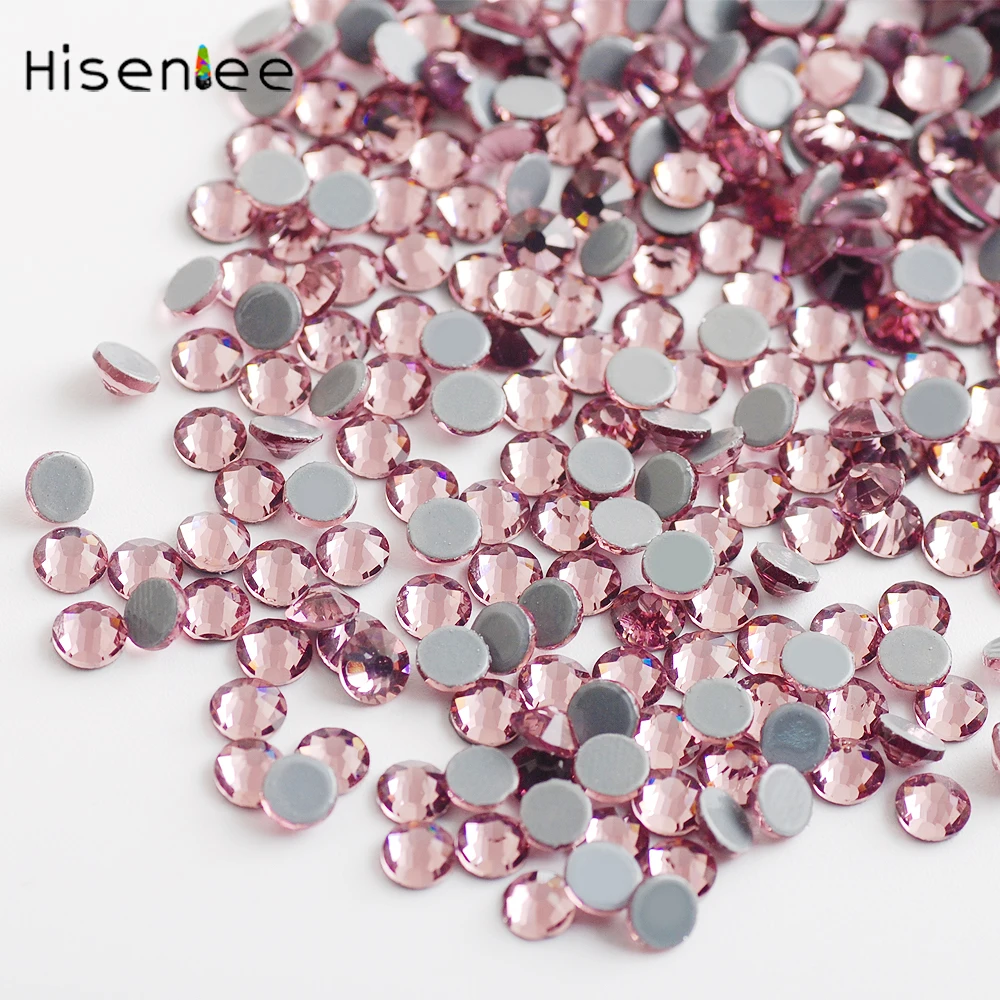 

AAAA Light Purple Crystal Stone Design Multi-Size Half Round Hotfix Gorgeous Mobile Phone Shell Ironing Decorative Design Tool