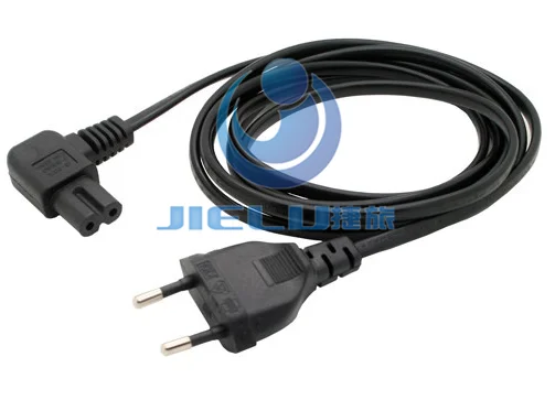 

Free shipping IEC 320 C7 power cord European regulation LCD TV elbow 8 word power cord hanging wall TV power cord,2M