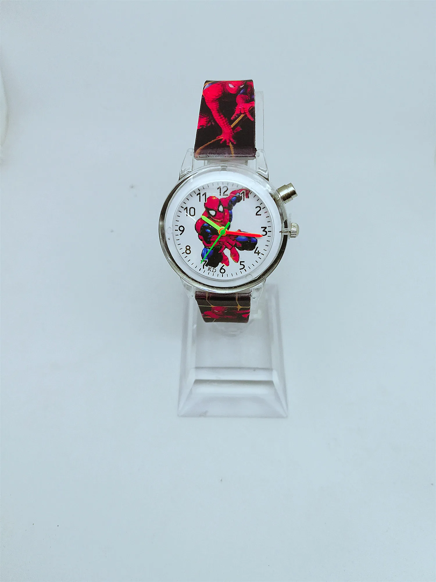 Детские часы с изображением Человека-паука, кота, мультика, электронные красочные световые источники, детские часы для девочек на день