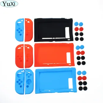 

YuXi 11 in 1 Set Silicone Case Cover for Nintend Switch NS NX Video Game Console for Gamepad for Joystick Silicone Thumb Cap