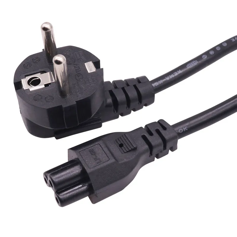 

1 Pcs European Standard Power Plug Extension Cable 140cm * 6.7mm Plum Tail Laptop Adapter Power Cord NW 121g