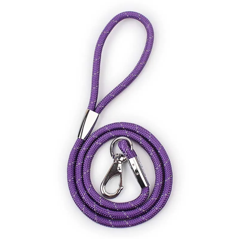 SYDZSW Nylon Pet Dog Leash Thicken Strong and Durable Alloy Clasp Pet Puppy Rope Blue Green Red Purple Pink Pet Products Wholesale6