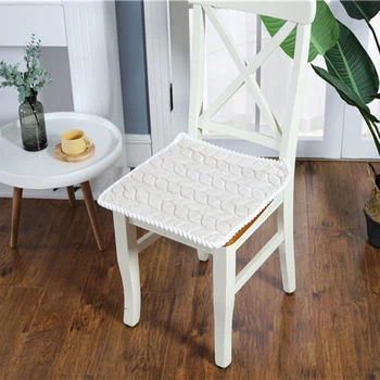 

6 Color Solid Color cotton Soft Comfort Seat Mat Lumbar Pillow Office Chair Seat Cushion Bolster Buttocks Tie On Pad 45x45cm
