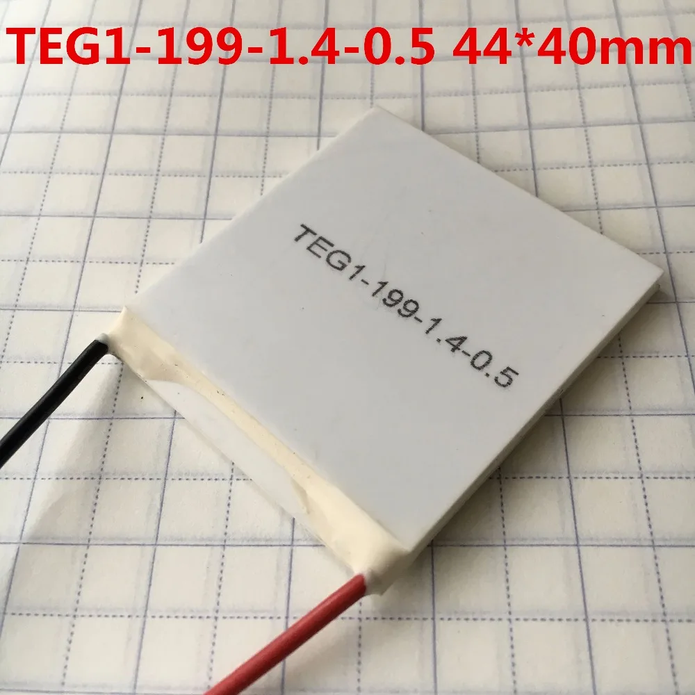 

2pcs High temperature resistant industrial thermogenerator TEG1-199-1.4-0.5 44*40mm Thermoelectric Power generating Module