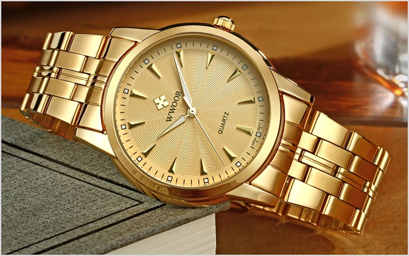 Мужские часы Топ бренд класса люкс водонепроницаемые мужские из нержавеющей стали повседневные золотые часы кварцевые мужские часы спортивные мужские часы