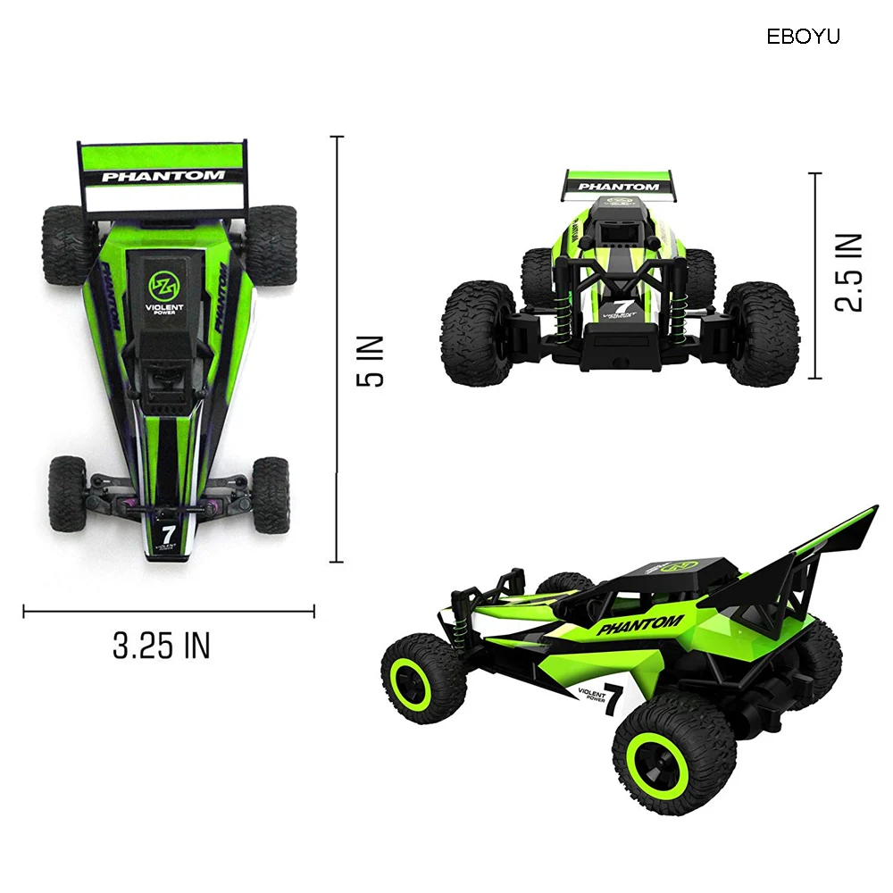 EBOYU 173201 RC Buggy 1:32 Scale with Ramp and Cones for All Terrain RC Car Rechargeable RC Racing Cars for Kids and Adults EBOYU 173201 RC Buggy 1:32 Scale with Ramp and Cones for All Terrain RC Car Rechargeable RC Racing Cars for Kids and Adults