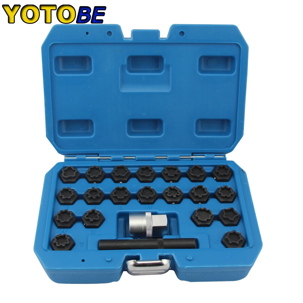 

SPECIAL WHEEL NUT KEY SOCKET TOOLS 22 Pcs PUNCH FOR AUDI