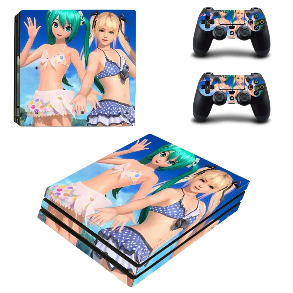 Виниловая наклейка Dead or Alive 6 PS4 Pro для консоли Sony Playstation 4 и 2 контроллера стикер