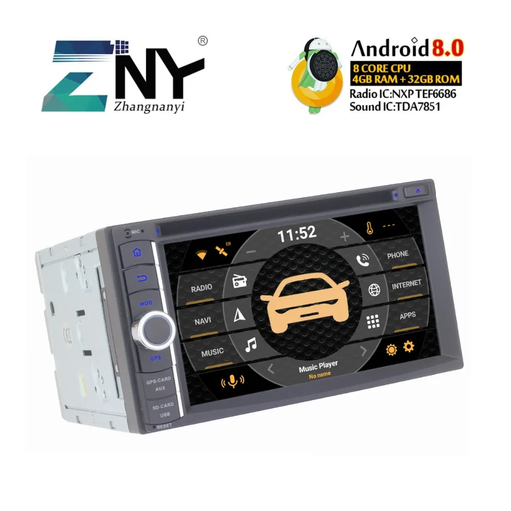 6 2 "Android 8 0 Авто Радио FM Автомобильный GPS DVD ядерный процессор Универсальный в