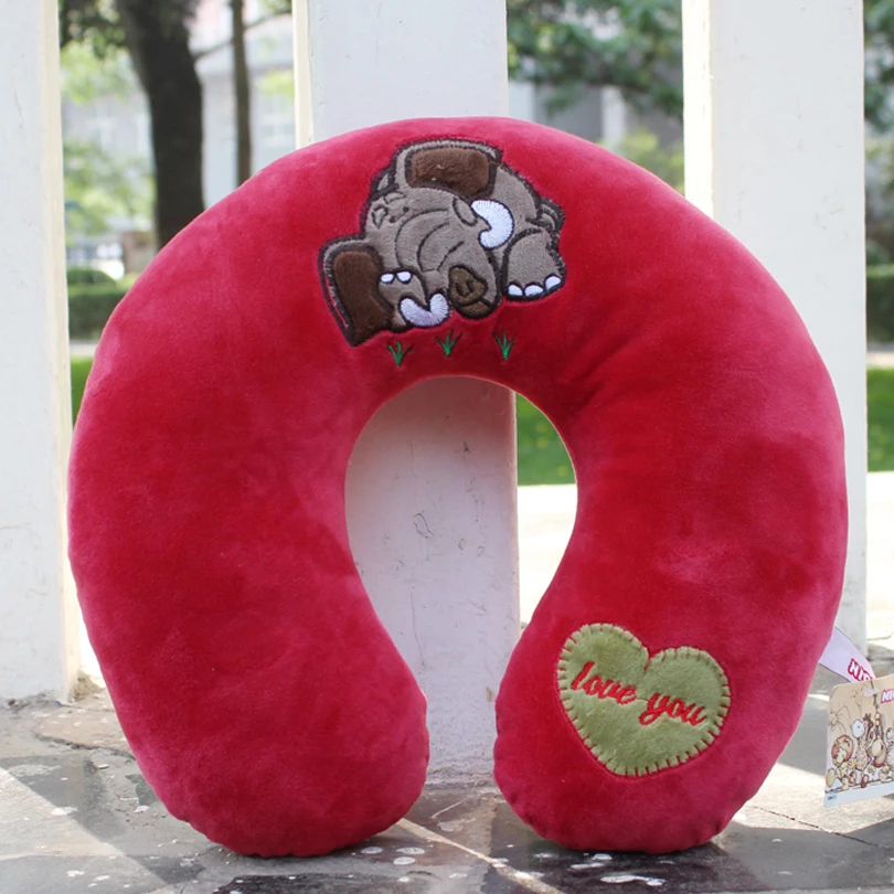 The elephant pattern U comfortable pillow neck A resting cushion during an airplane journey. | Дом и сад