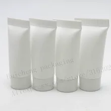 100 x дорожная пустая портативная 5 мл Белая пустая бутылка для очищения лица многоразового использования контейнер для образцов бутылочек Мягкая трубка