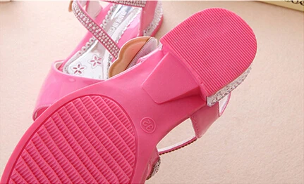 WEONEWORLD/Новые летние Мода для девочек; детские сандалии для принцессы обувь детские сандалии Размеры 27-37 4 цвета Zapatos Para Ninos