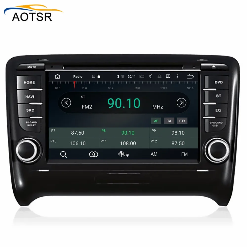 Excellent Android 8.1 4G RAM 2 DIN Car DVD PLAYER For AUDI TT 2006 - 2011 GPS radio stereo wifi navigation touch screen multimedia 5