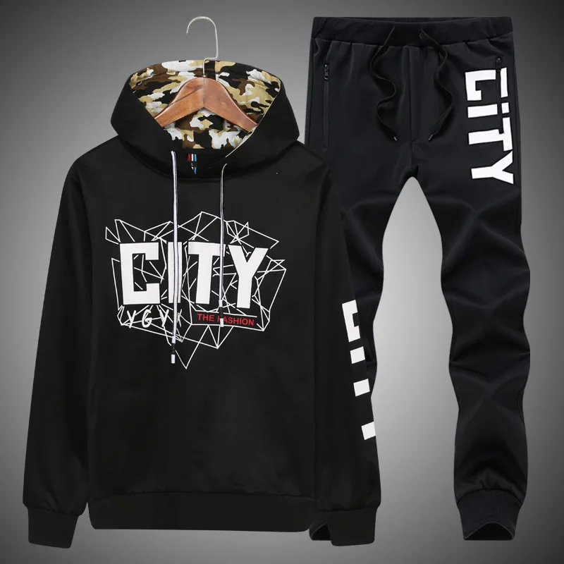 Men Clothing Set Sportswear 2019 Spring New Hoodies Sweatshirts Plus Size Men's Two Piece Hoodies+Pants Letter print tracksuit Men Clothing Set Sportswear 2019 Spring New Hoodies Sweatshirts Plus Size Men's Two Piece Hoodies+Pants Letter print tracksuit