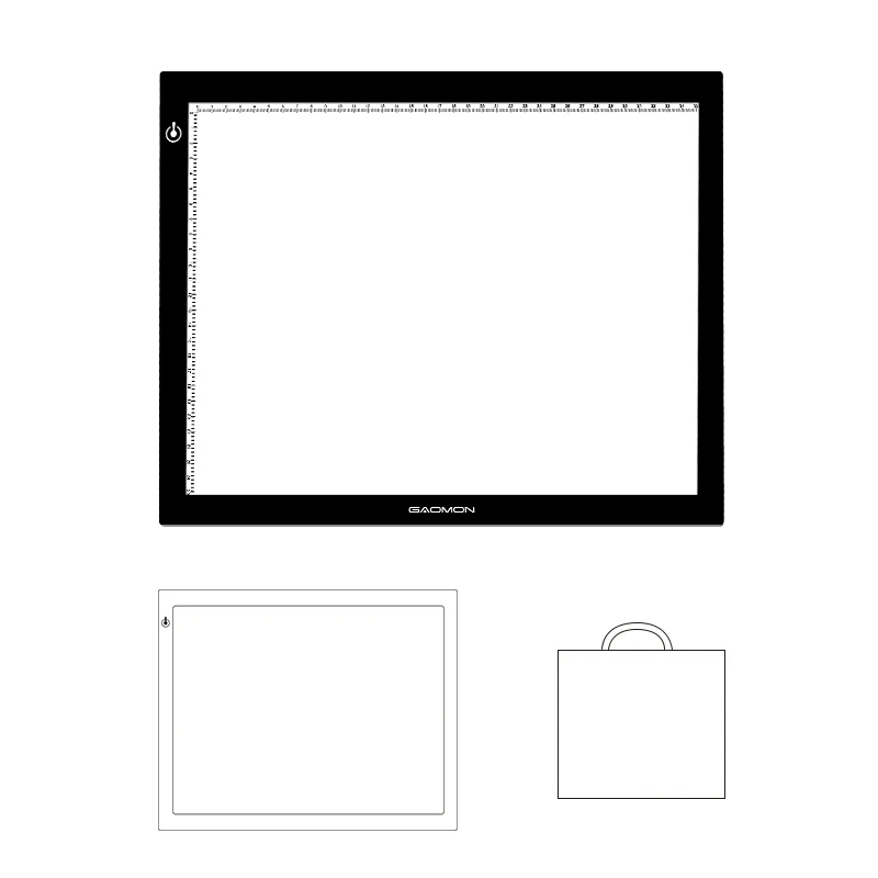 

GAOMON GB4 Ultra-thin Micro USB Light Pad B4 Size Tracing Board for Sketching Copying with White Recycling Non-woven Bag