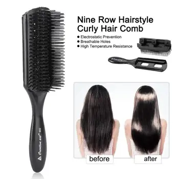 

Hairstyle Comb Hairdressing Comb Nine Row Curly Hairstyle Massager Anti-static Salon Hairbrush