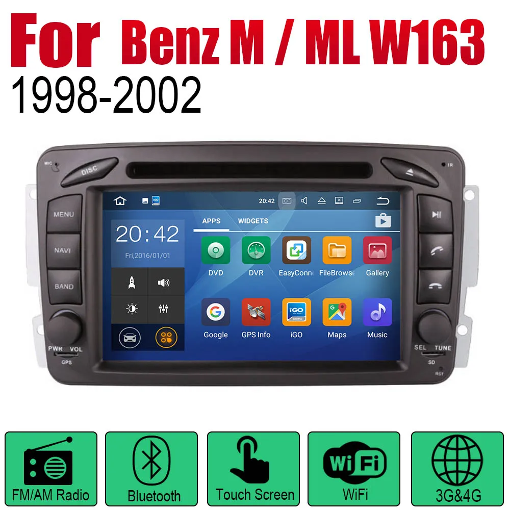 Для Mercedes Benz M/ML W163 1998~ 2002 NTG автомобильный проигрыватель Android gps навигационный экран системы радио стерео интегрированный мультимедиа - Цвет: Standard machine