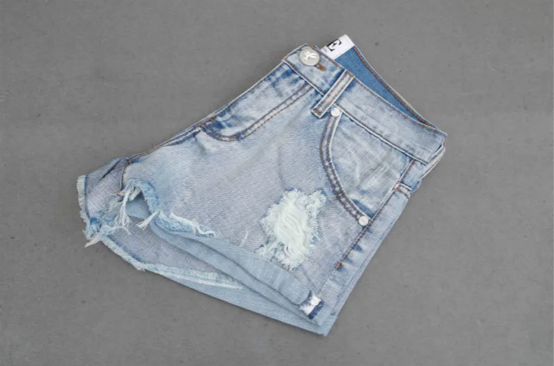 Vanlo одежда 50 х Винтаж рваные дырявые с бахромой синие джинсовые шорты для женщин Повседневное кнопка карман джинсы для шорты 2019 новый стиль
