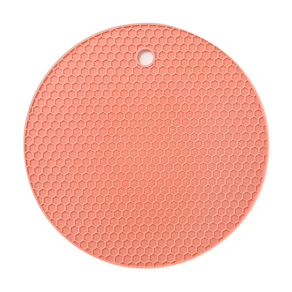 purple Лидер продаж Многофункциональная подставка 18 см круглый термостойкого Honeycomb силиконовый Coaster противоскользящие плоский электронагреватель Кухня инструменты - Цвет: purple