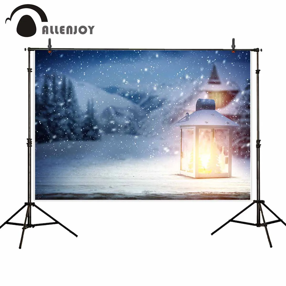 Фон для студийной фотосъемки Allenjoy с изображением туманного неба снега зимы