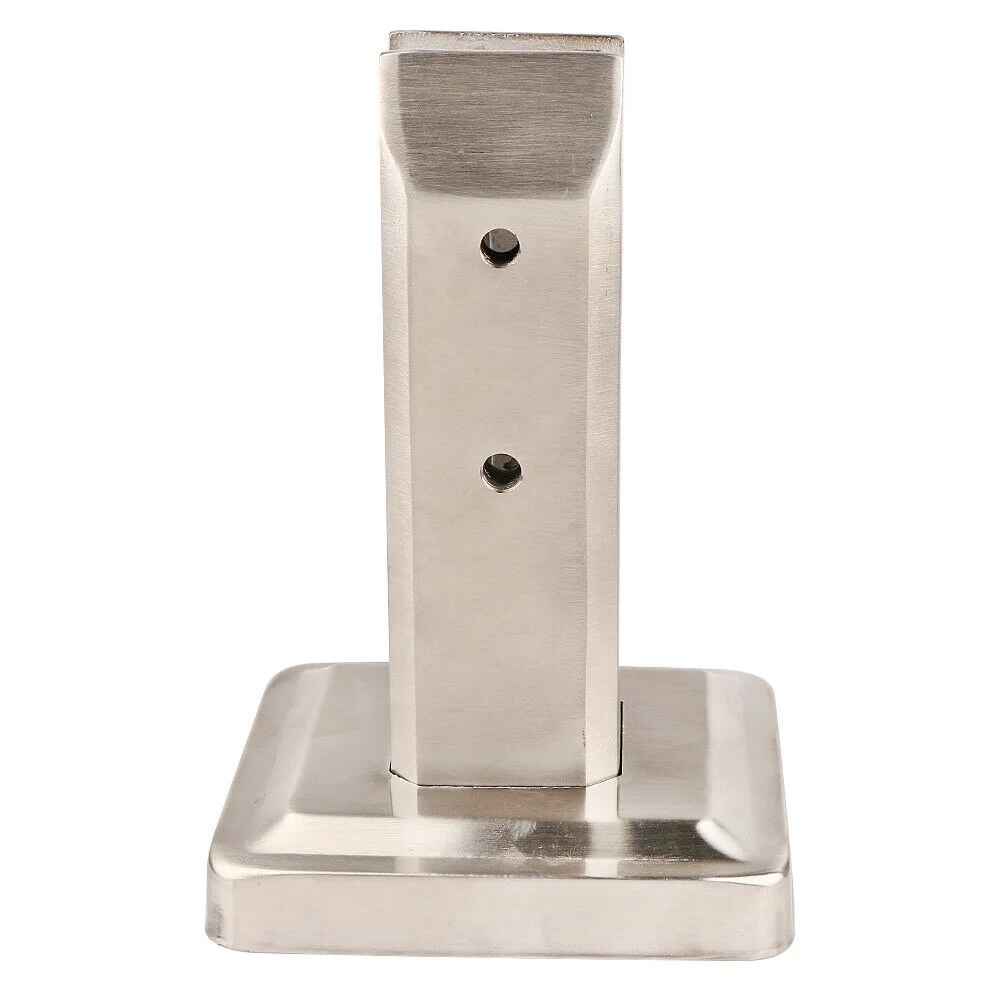 

Durable Floor Standing Glass Clamp Rectangular Shape Stairs Balcony Bathroom Pool Glass Spigots Post Balustrade Railing Clip New