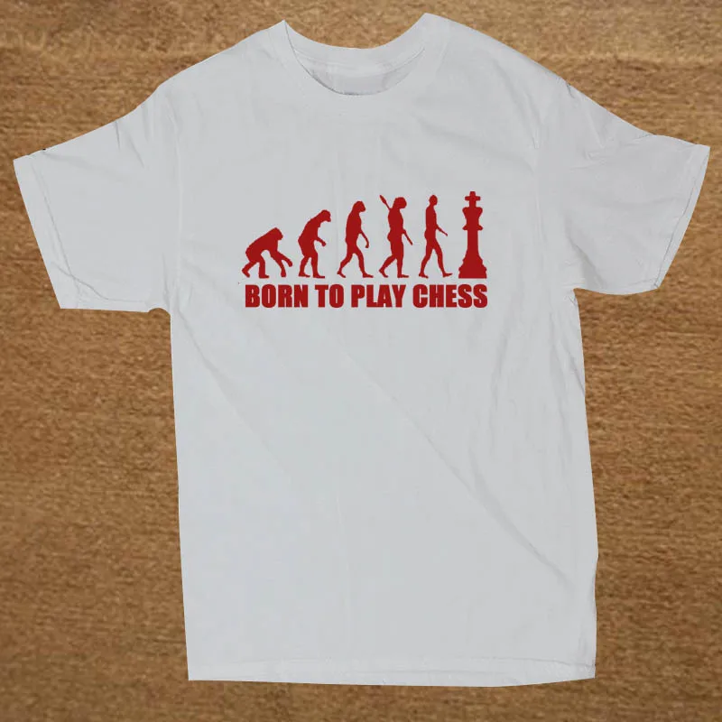 Брендовая одежда Эволюция шахматного игрока забавная Футболка Мужская хлопковая футболка с коротким рукавом футболки Camiseta