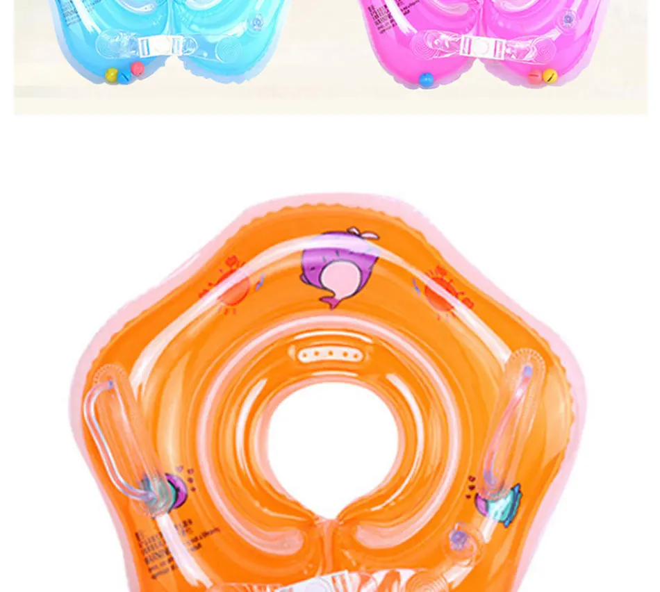 Baby Inflatable Ring Newborns Bathing Circle Baby Neck Float Inflatable Wheels Pool Rafts Summer Toys Swimming Accessories