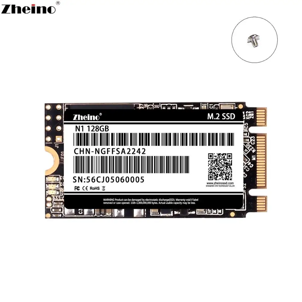 Zheino M.2 SSD NGFF 64 GB 128 GB 256 GB 512 GB 1 ТБ 2280 мм 2242 мм Внутренний твердотельный жесткий диск для настольных ПК ноутбука