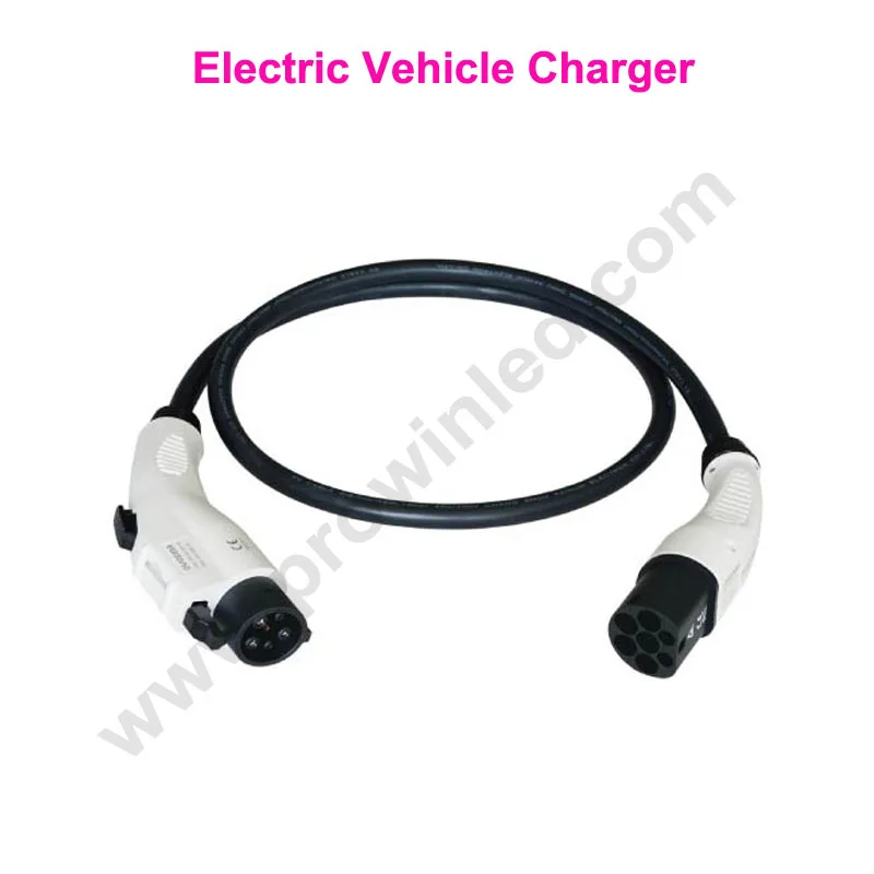 

EV charger 16A SAE J1772 to IEC62196-2 converter type 2 to type 1 ev cable connector 0.5m EVSE for electric car charging station