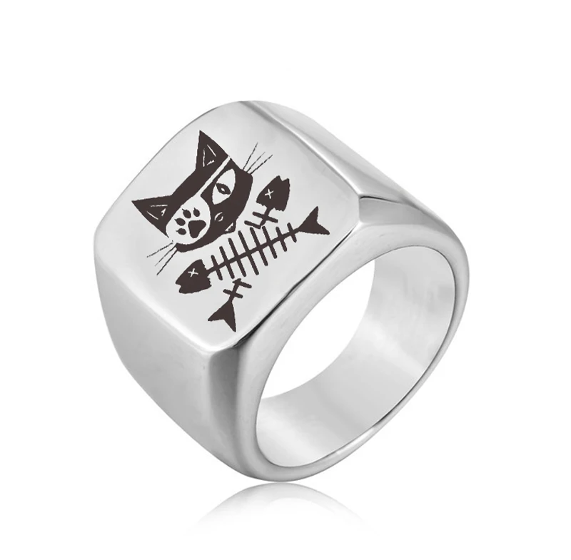 Ufine модное квадратное кольцо Viking sign из титановой стали мужское литой нержавеющей