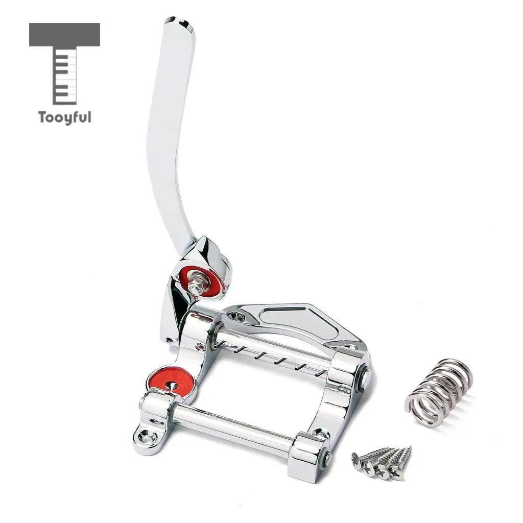Tooyful Guitar Tremolo Bridge Vibrato Tailpiece Bridge for Tele TL Electric Guitar Replacement Parts Chrome