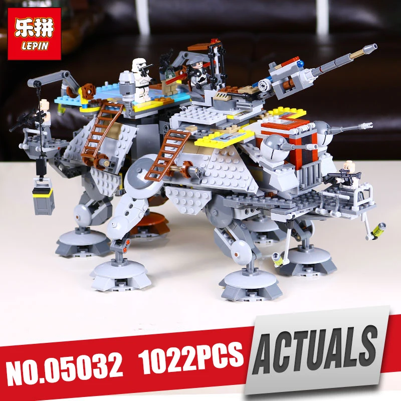 

LEPIN 05032 Star Series Captain Wars model Rex's set AT to TE Educational Building Blocks Brick Toy Legoing 75157 Christmas Gift