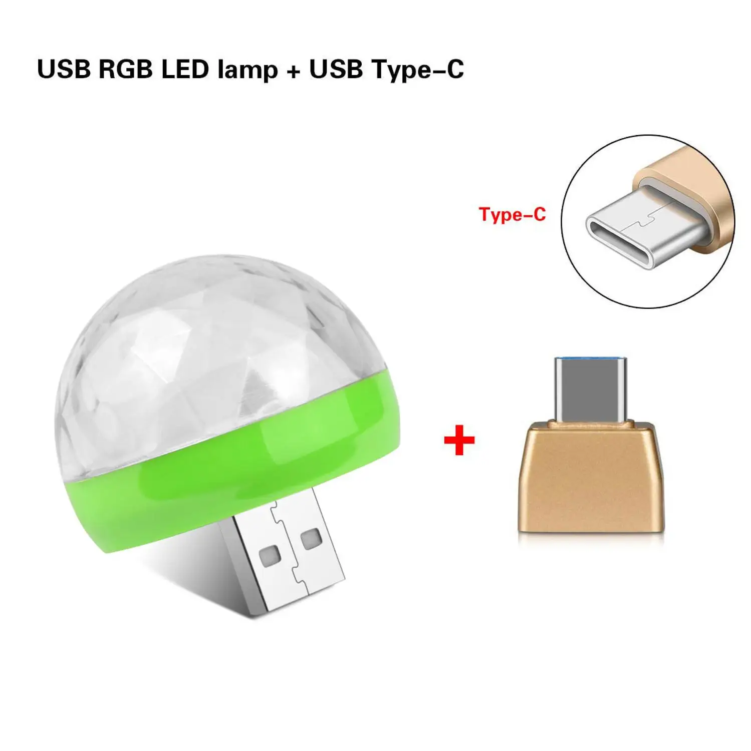 Type-C E27 3 Вт 6 Вт красочный Авто вращающийся RGB светодиодный светильник Волшебные лампочки вечерние лампы диско для украшения дома светильник ing лампа - Цвет: Type-C