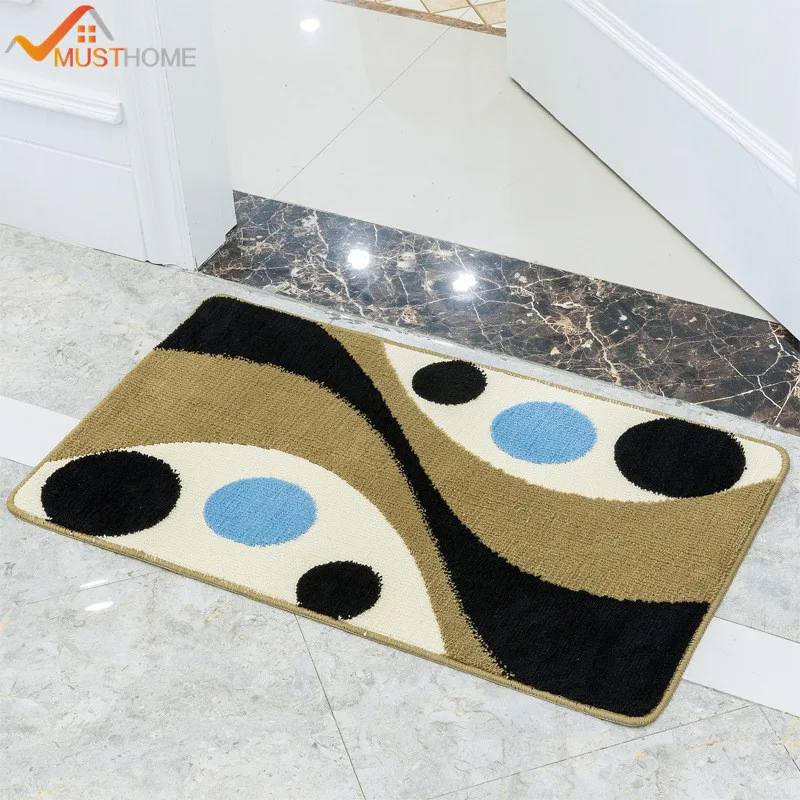 40x60cm/50x80cm Non Slip Bathroom Rugs Microfiber Jacquard Floor Door
