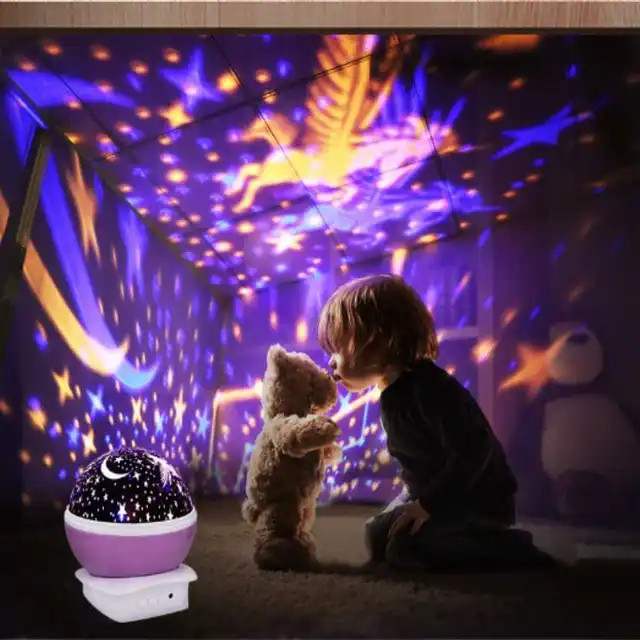Children Rotation LED Night Light Projector Starry Star Master Kids Baby Sleep Lights Moon lamp