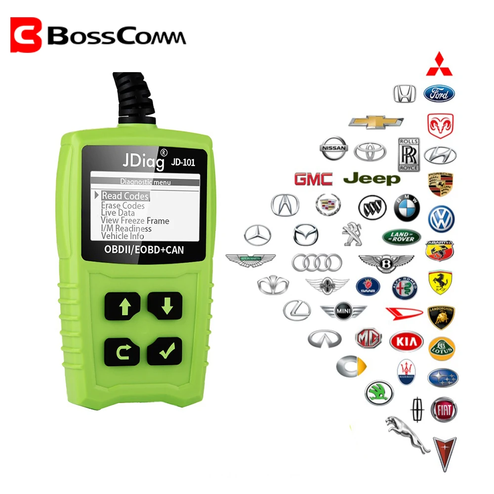 

JDiag-101 OBD2 Diagnostic Scanner Check Engine Light Code & Read Car Diagonstic scan for full systems Better than ELM327