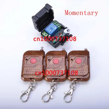 

Free shipping 12V 1ch access control Auto door /Lock rf wireless remote control switch system receiver & 3 transmitter relay