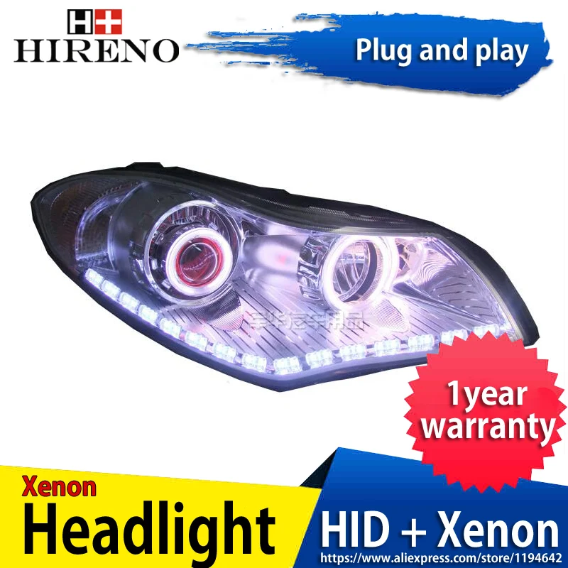

Car custom Modified Xenon Headlamp for Chery Fulwin 2 2010 Headlights Assembly Car styling Angel Lens HID 2pcs