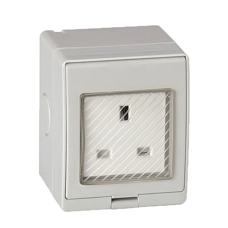 

Free Shipping IP55 Waterproof 1 Gang 1 Way UK Wall Socket DS-S