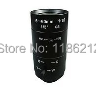 

Camera Lens 6-60mm focal length Function Manual Iris Lens,security lens F1.6 1/3 inch CS Mount IP Box Camera CCTV Lens