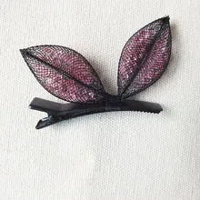 2016 new girl hair clips trendy romantic sisters hairpin rabbit ear ring sexy black hair women lady hair pin 4 color