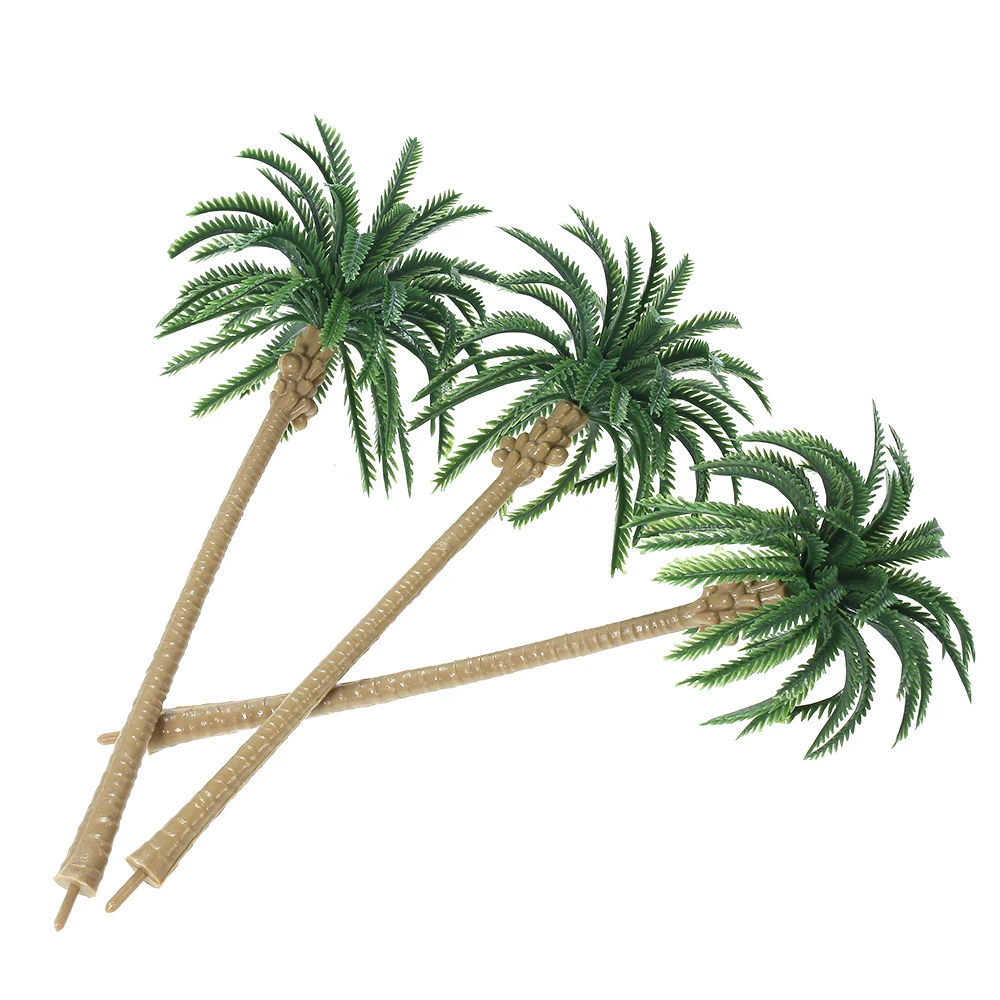 2018 Новинка; Лидер продаж 15 шт. миниатюрный декорации макет модель Пластик дерево пальмы поезд кокосовое Rainforest дома и сада