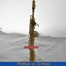 Профессиональный Eb прямой Золотой сопранино саксофон низкий Bb высокий F Sax с Чехол