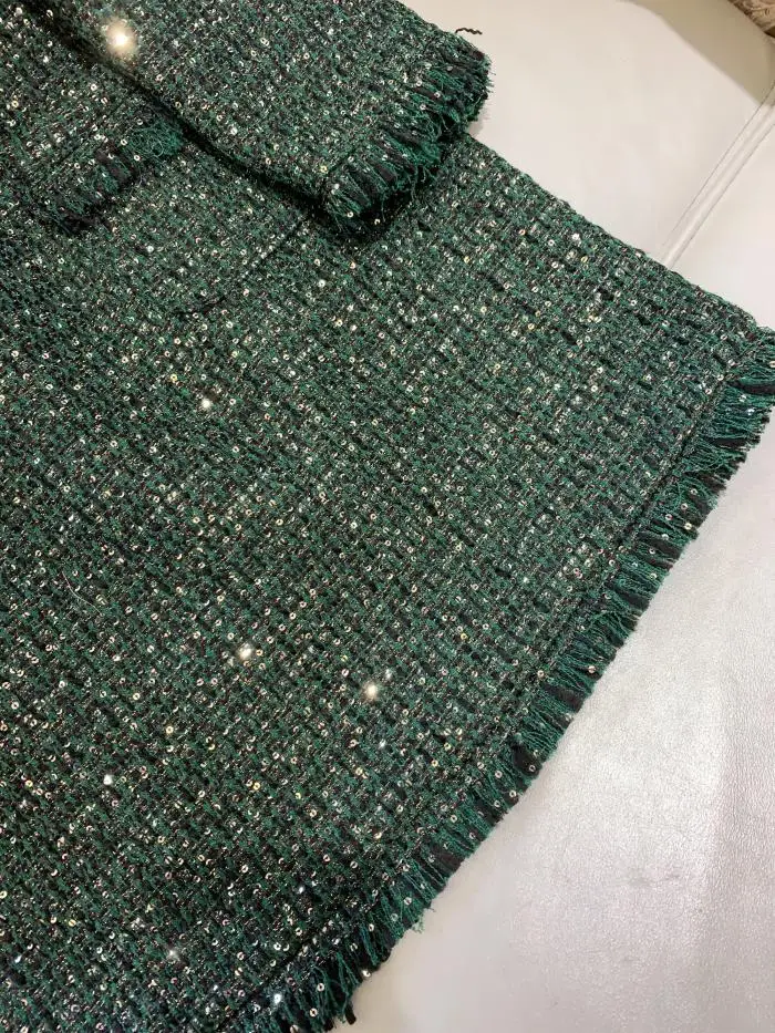 KENVY Брендовое модное женское роскошное элегантное осенне-весеннее зеленое приталенное платье