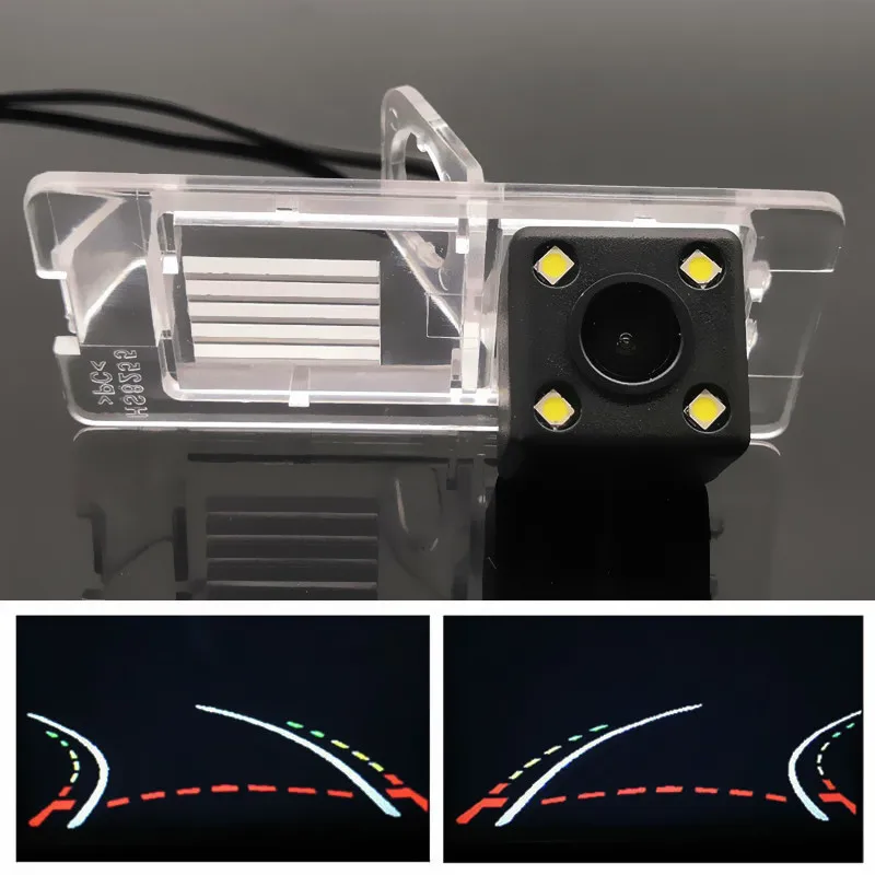 Интеллектуальная динамическая траектория треков HD камера заднего вида для Renault Fluence Megane 3 Symbol Dacia Logan 2 MCV - Название цвета: Dynamic Trajectory